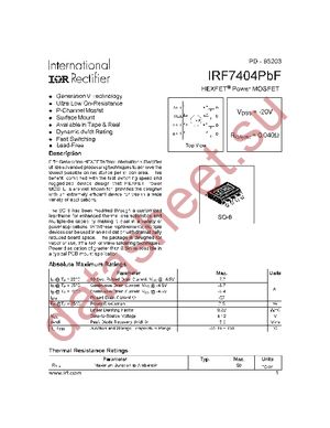 IRF7404PBF datasheet  